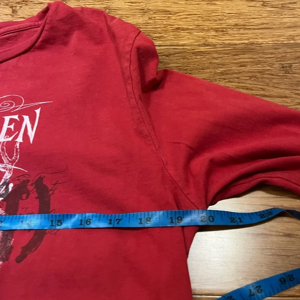 Vintage Polo Ralph Lauren Red Long Sleeve Crew Neck T-Shirt. Size Men's Medium